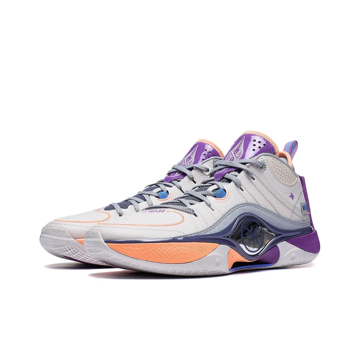 D'Angelo Russell x Li Ning Wade Shadow 5 - White/Purple - Image 2