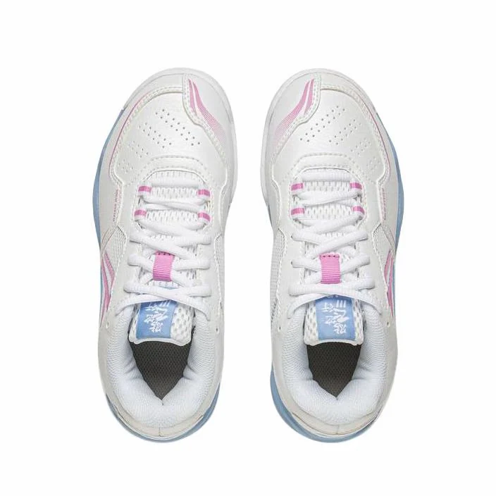 Kids Li-Ning Saga 3 Badminton Shoes - Standard White - Image 4