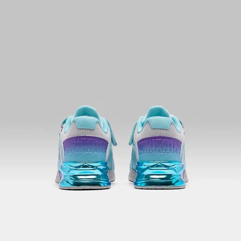 （Kids）Lu Xiaojun Lifter 1.0 Professional Weightlifting Shoes / Squat Shoes - Blue/Purple/White - Image 3