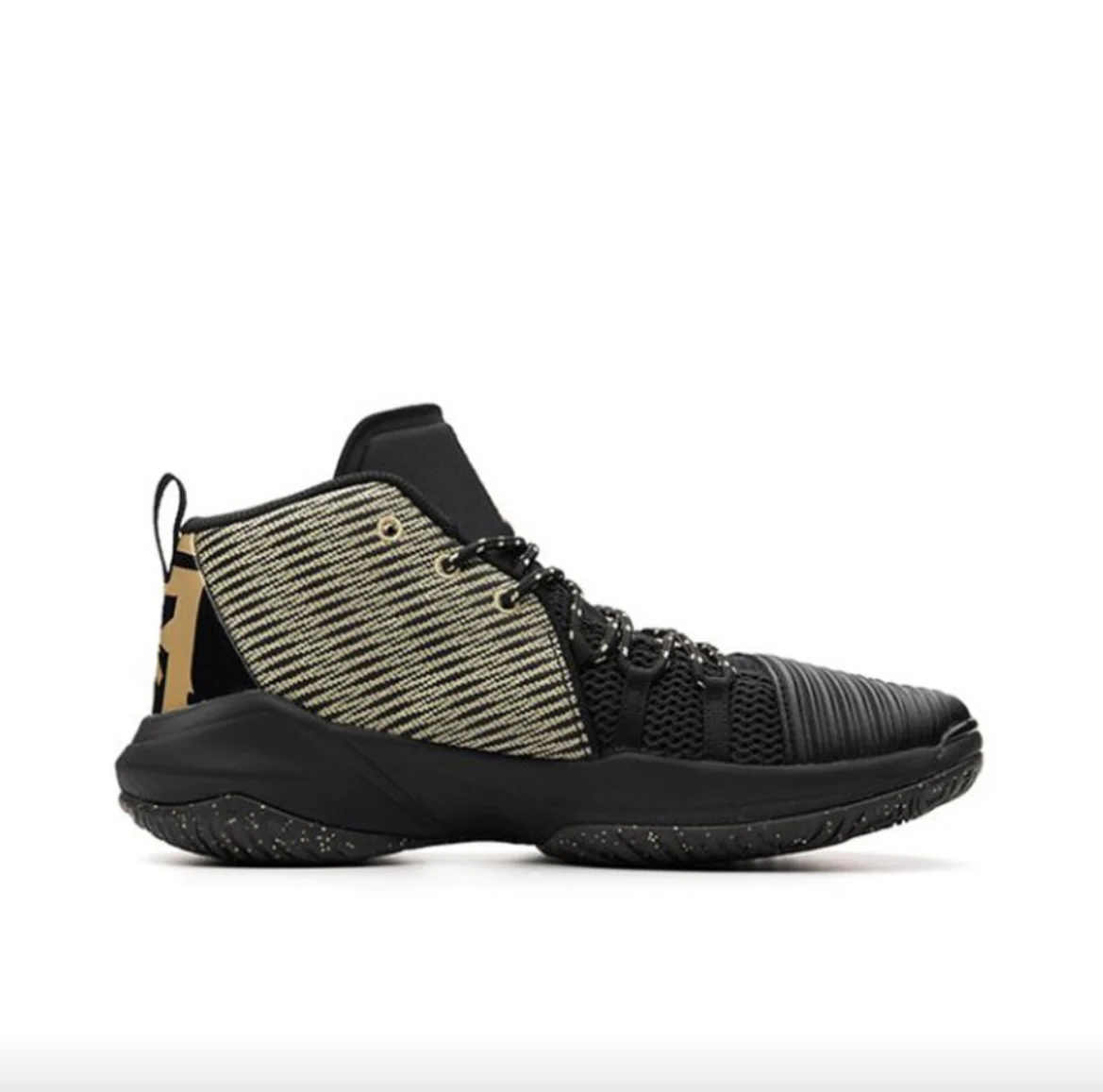 Klay Thompson x Anta Shock The Game 2.0 Basketball Shoes - Black/Gold - Image 5