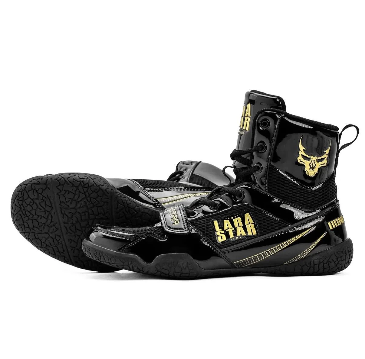 Lara Star Professional Boxing Training Shoes - Black - Image 4
