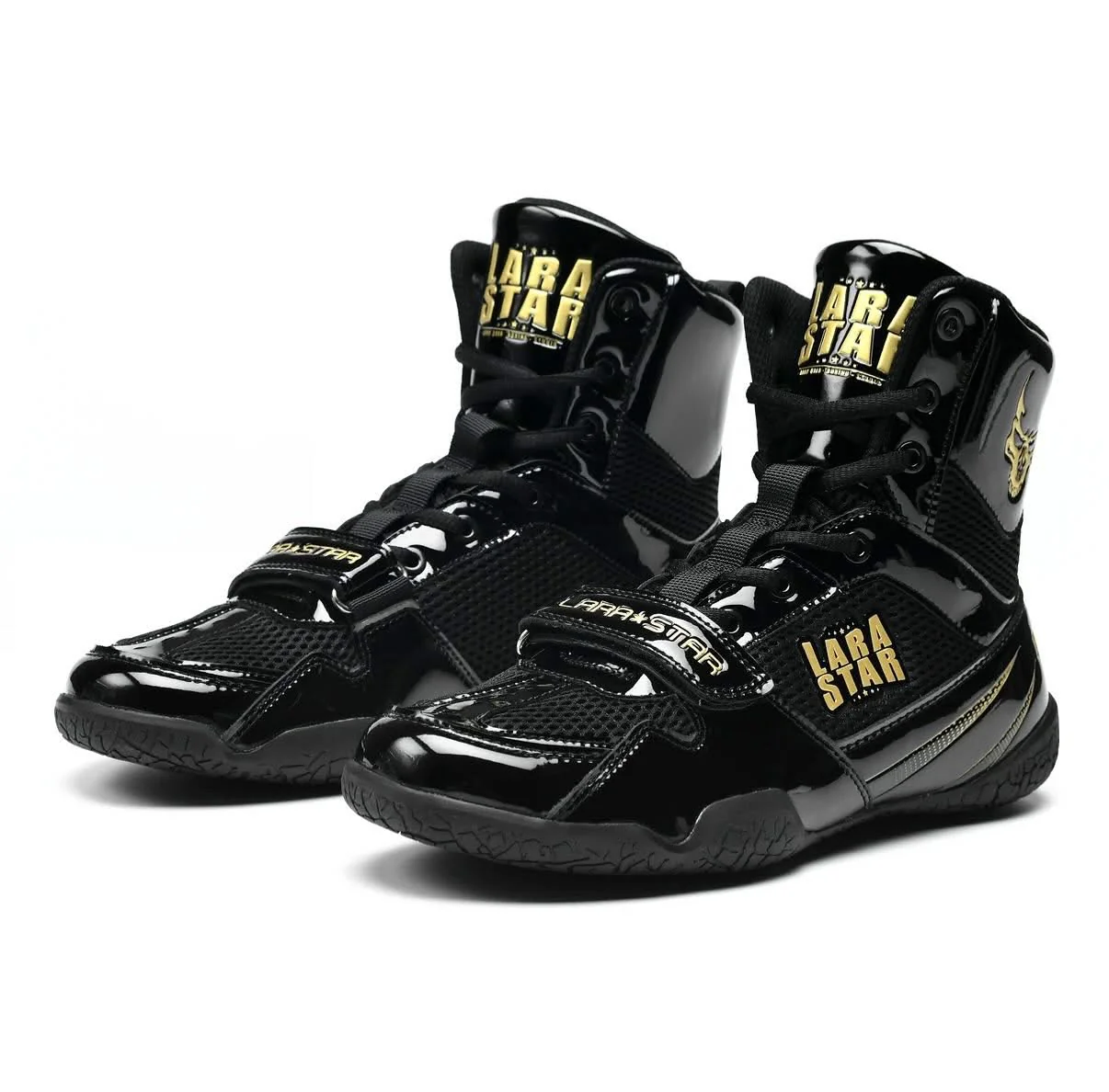 Lara Star Professional Boxing Training Shoes - Black - Image 6
