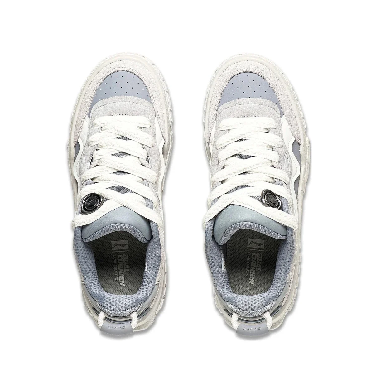 Teens in Times (He Junlin) x Li-Ning 001 UNBLOCK Low Casual Sneakers - Gray - Image 5