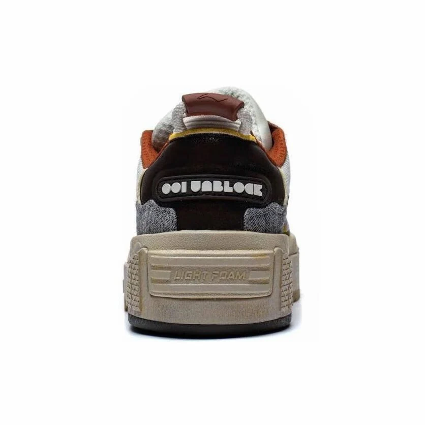 Li-Ning 001 UNBLOCK Low Casual Sneakers - Grayish Brown - Image 6