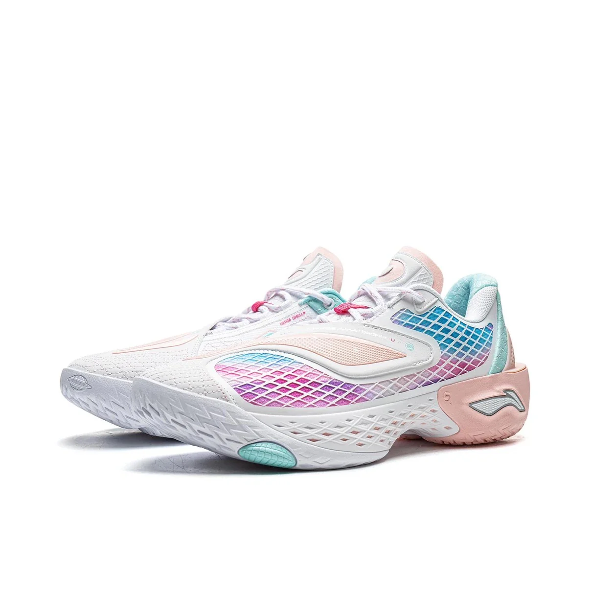 Li-Ning Badfive 5 Low - White/Pink - Image 2