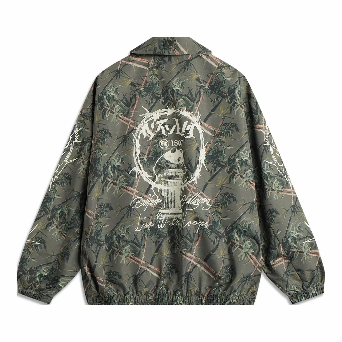 Li-Ning Badfive Bamboo Print Trendy American Jacket - Image 4