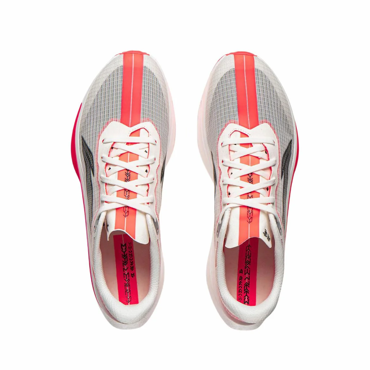 （Men & Women）Li-Ning Feidian 6 Challenger Racing Carbon Plate Running Shoes - White/Pink - Image 4