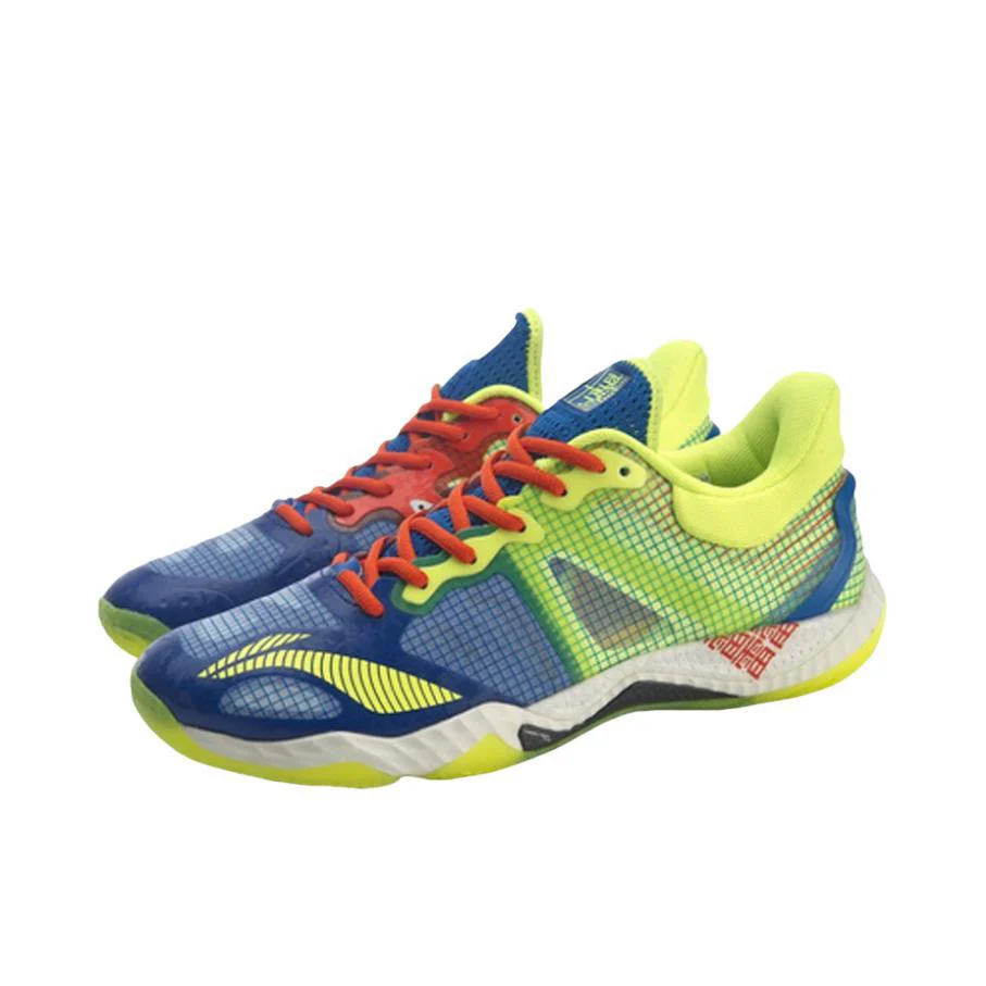 Li-Ning Gyrfalcon 4 Badminton Shoes - Blue/Yellow - Image 2