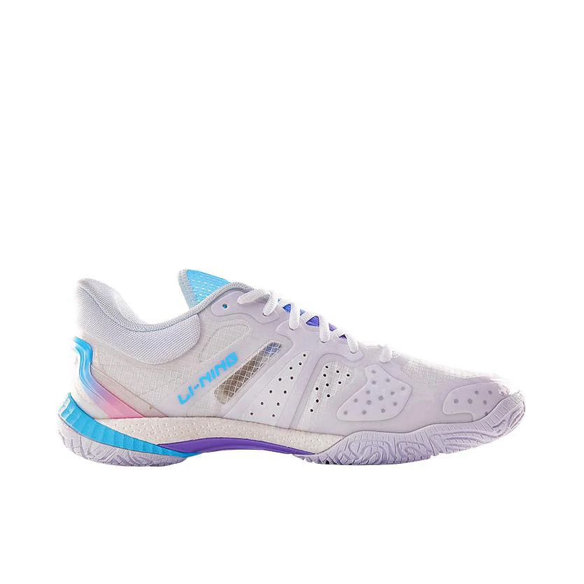Li-Ning Gyrfalcon 4 Badminton Shoes - White/Blue - Image 2