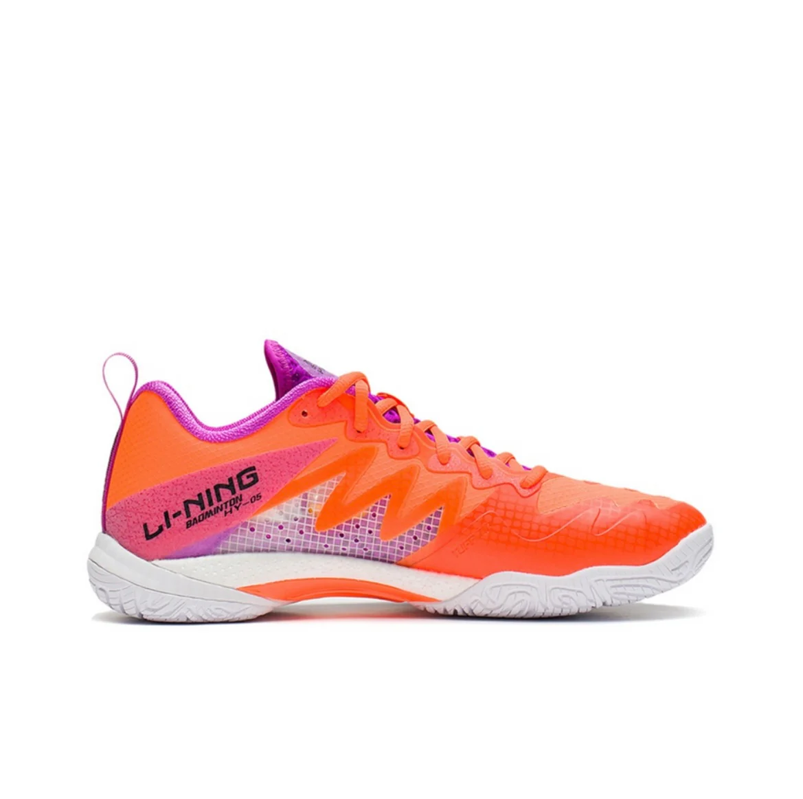 Li Ning Gyrfalcon V Competition Badminton Shoes - Orange/Purple - Image 4