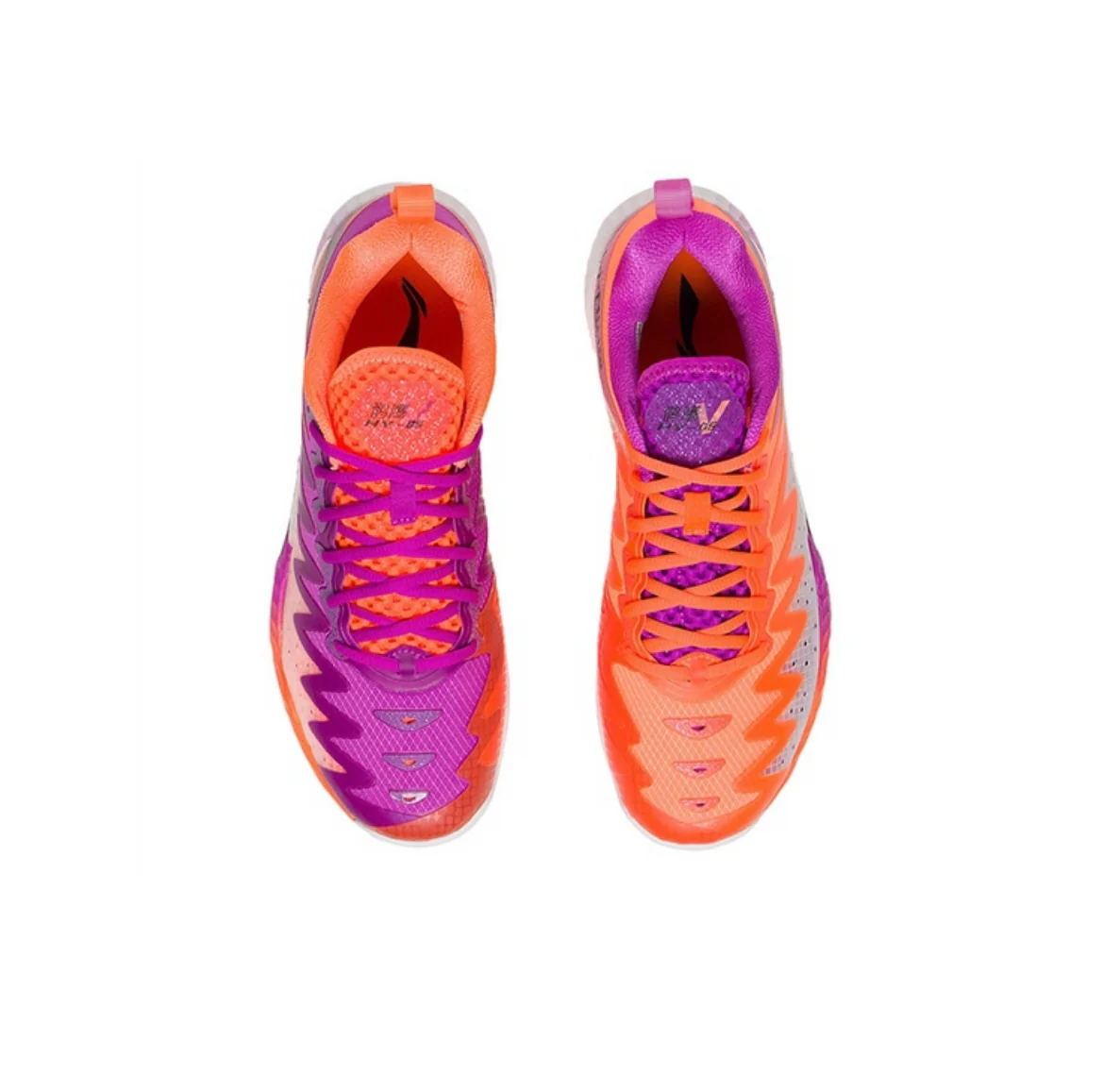Li Ning Gyrfalcon V Competition Badminton Shoes - Orange/Purple - Image 5