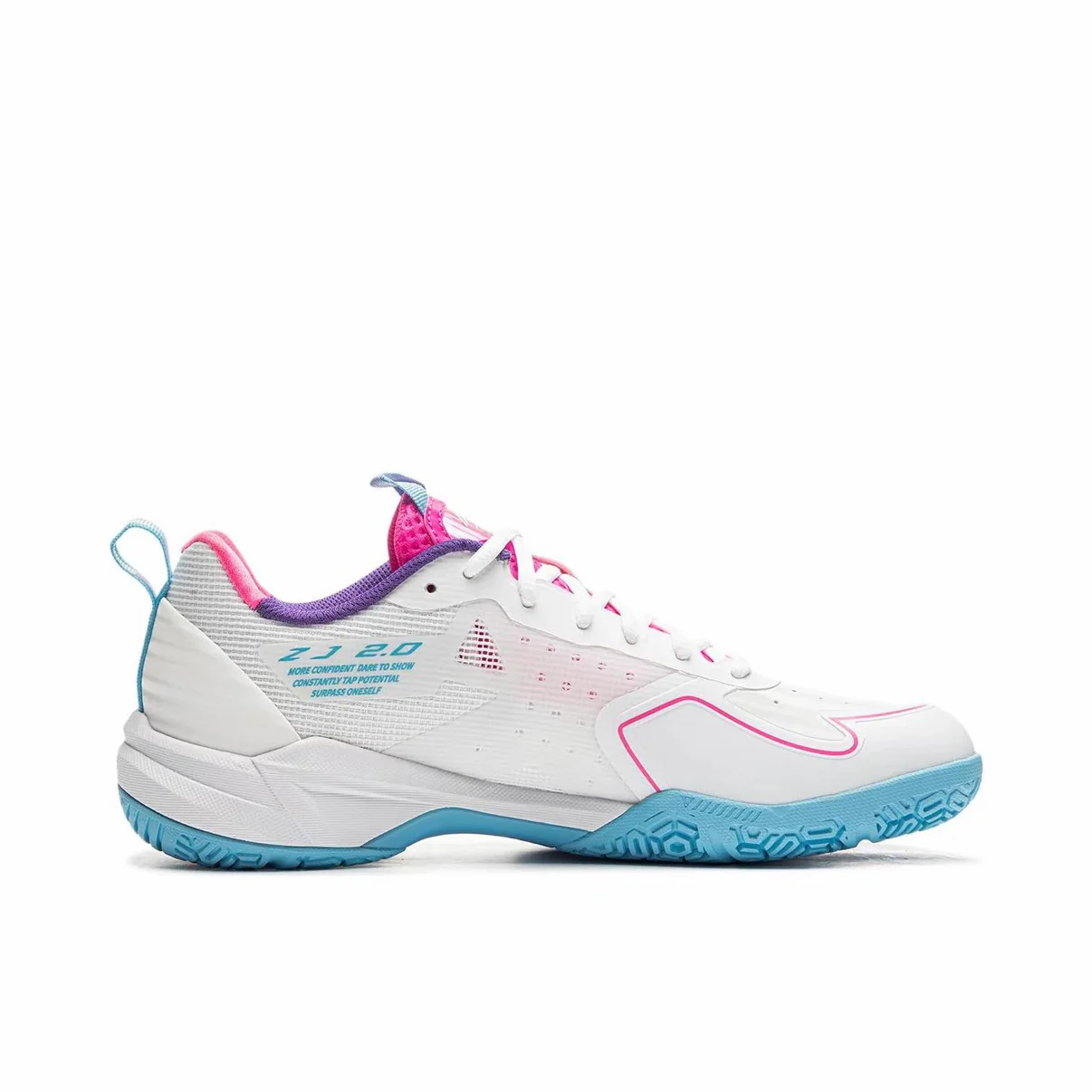Li-Ning Halberd ZJ 2.0 Badminton Shoes - White/Blue/Pink - Image 5