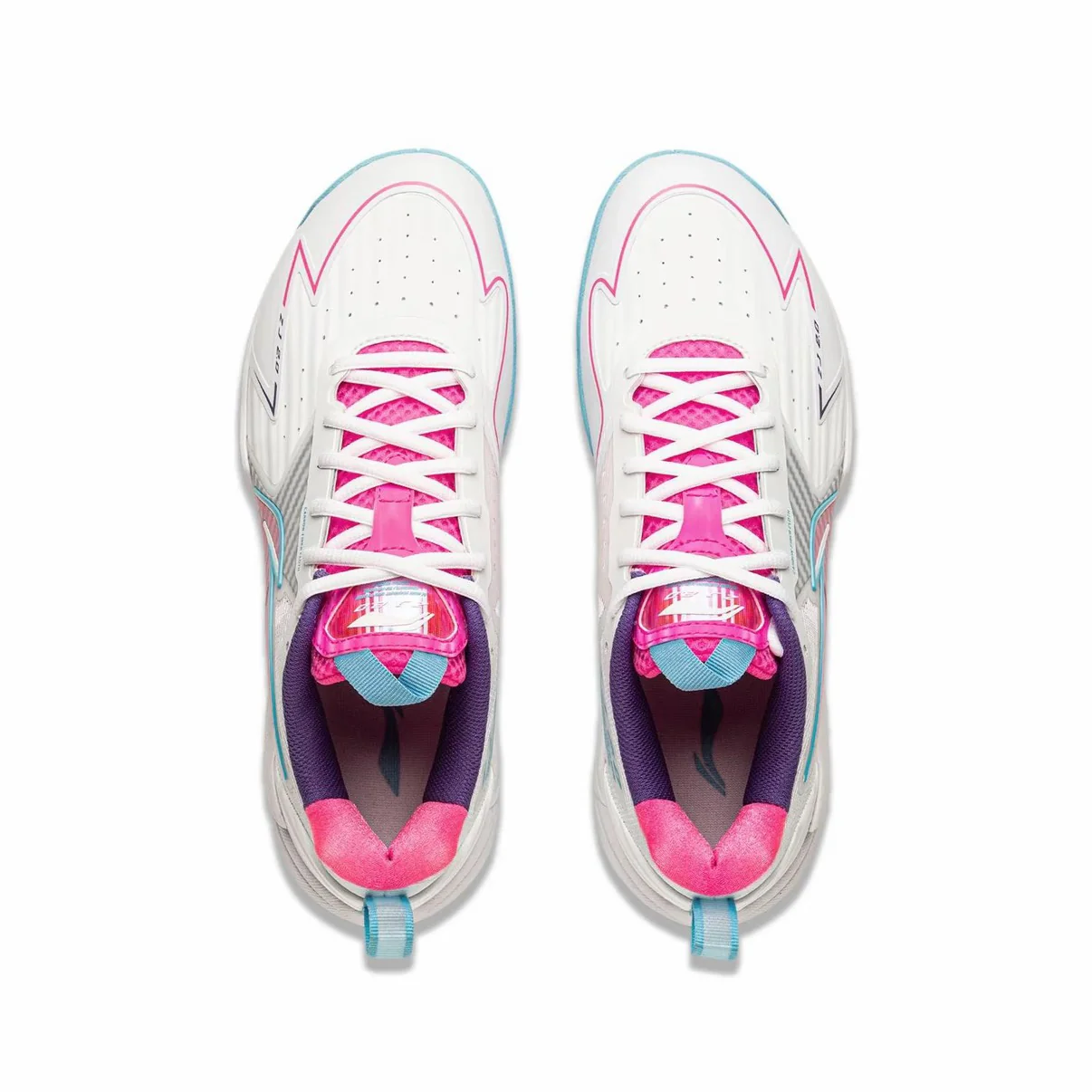 Li-Ning Halberd ZJ 2.0 Badminton Shoes - White/Blue/Pink - Image 6