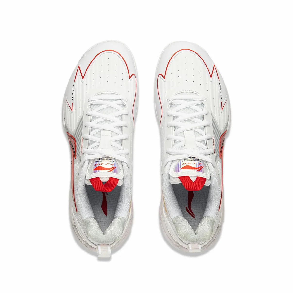 Li-Ning Halberd ZJ 2.0 Badminton Shoes - White/Red - Image 5