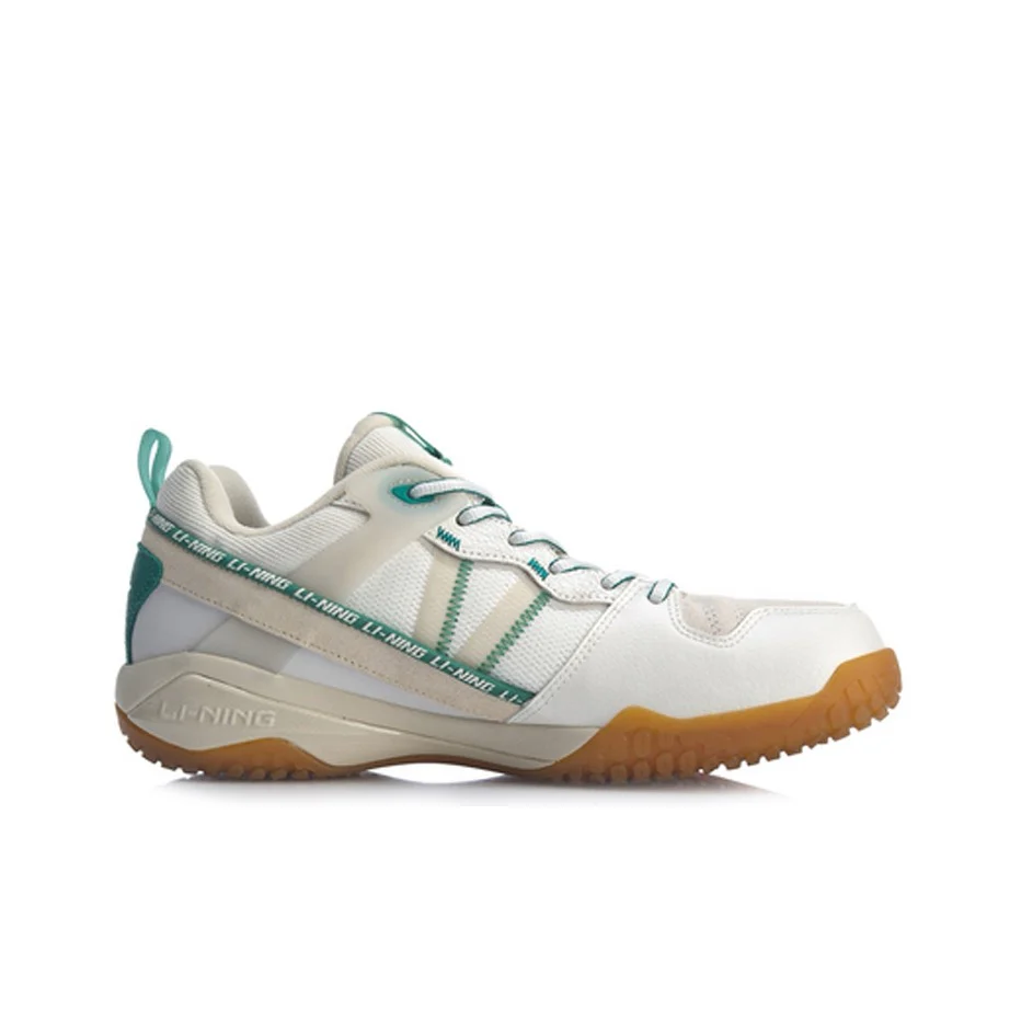 【Shi Yu Qi 】Li-Ning Invincible Ace Badminton Shoes - White/Green/Brown - Image 3