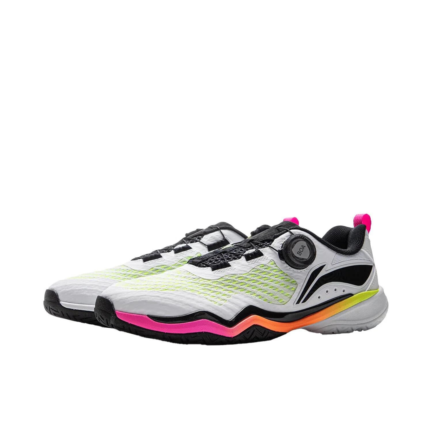 Li-Ning MAGE 2.0 Table Tennis Shoes - White/Pink/Green - Image 2