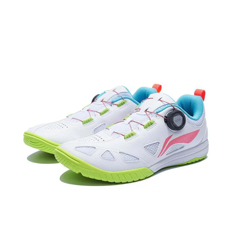 【Wang Chuqin】Li-Ning Mage Pe Table Tennis Shoes - White/Green - Image 2