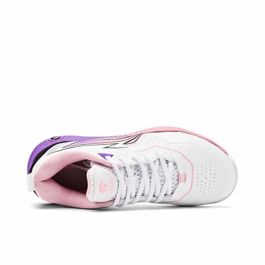 Li-Ning Pu Non-Slip Breathable Low-Top Badminton Shoes - White/Pink/Purple - Image 5