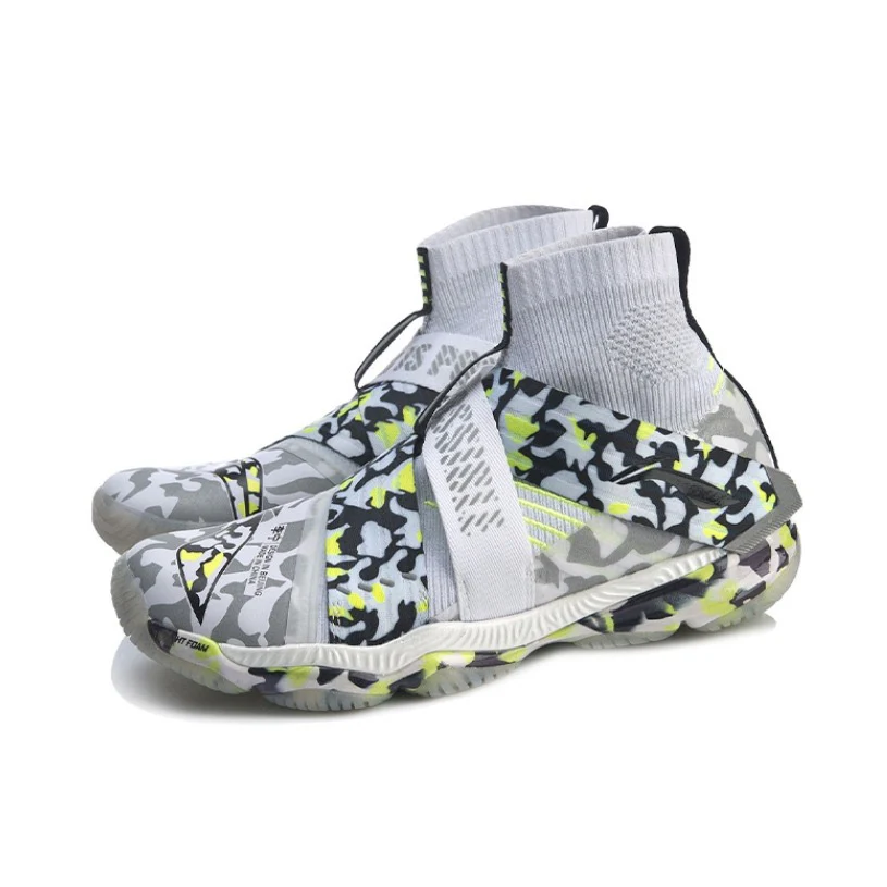 Li-Ning Ranger 4 High Professional Badminton Shoes - White/Green - Image 2