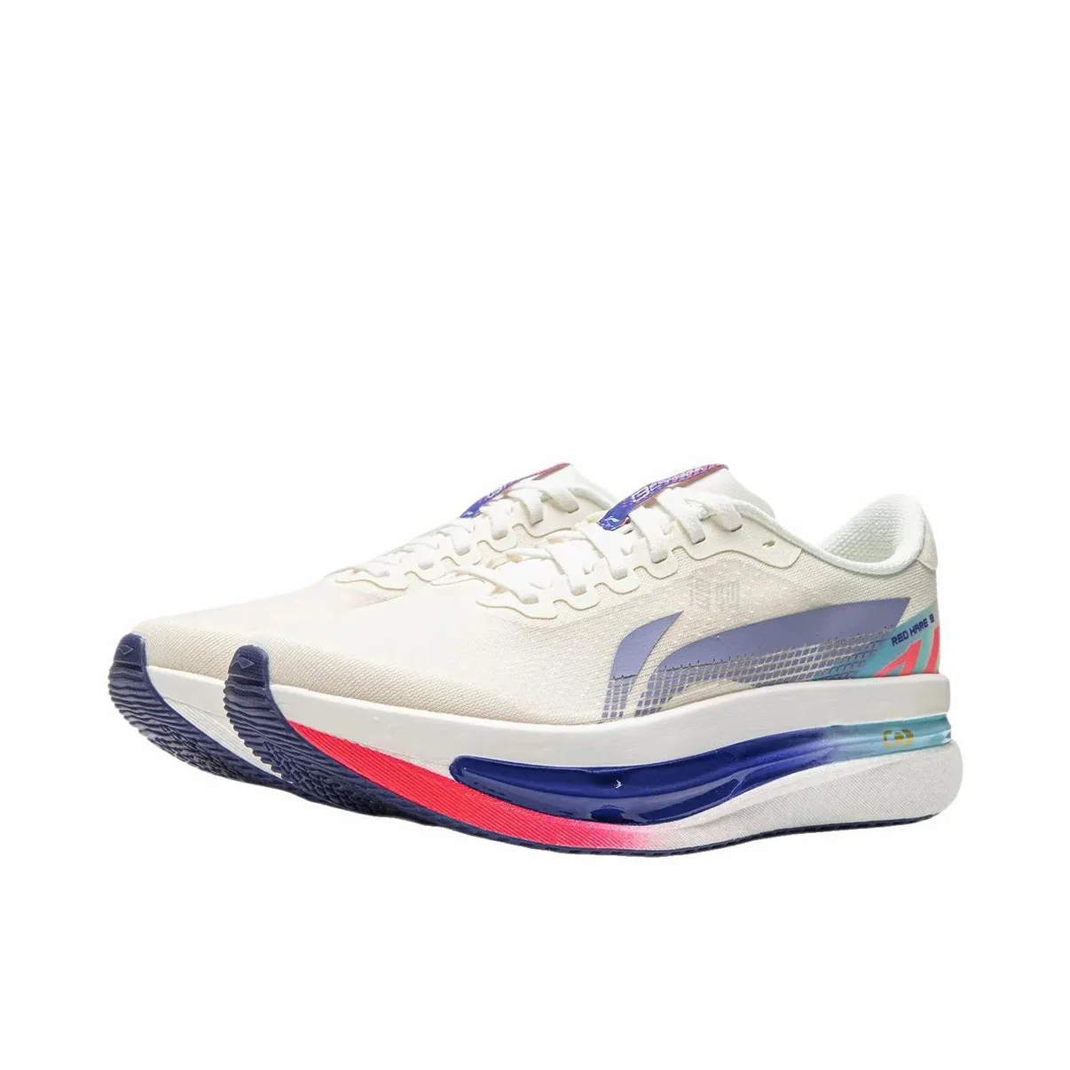 （Women & Men）Li-Ning Red Hare 9 Ultra Marathon Running Shoes - Champagne White/Blue - Image 3