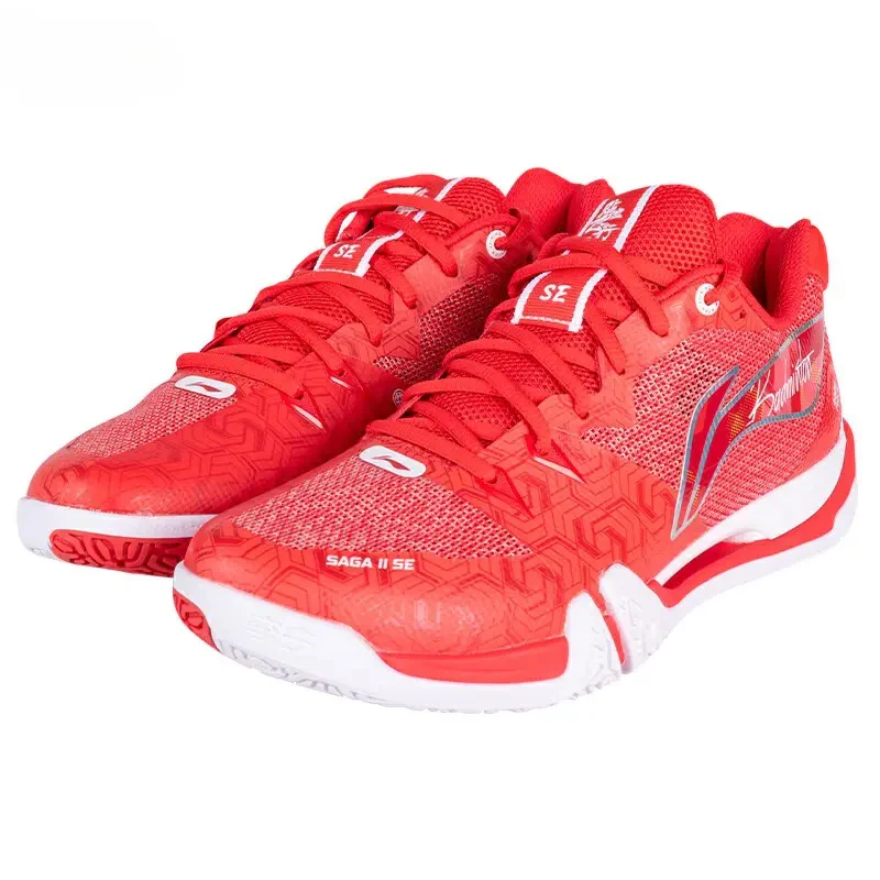 Li-Ning Saga 2SE Badminton Shoes - Red - Image 2