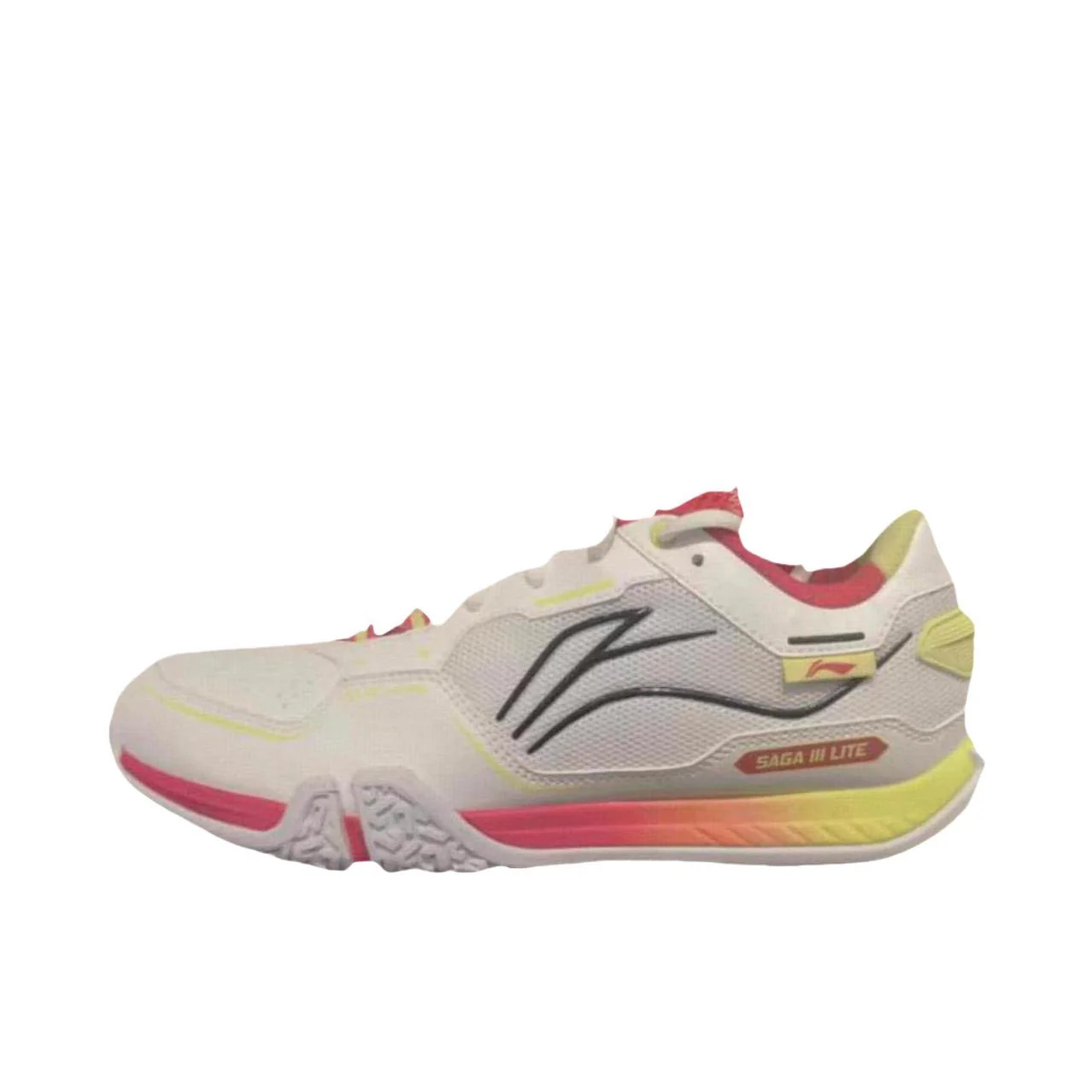 Li-Ning Saga 3 Lite Badminton Shoes - White/Red
