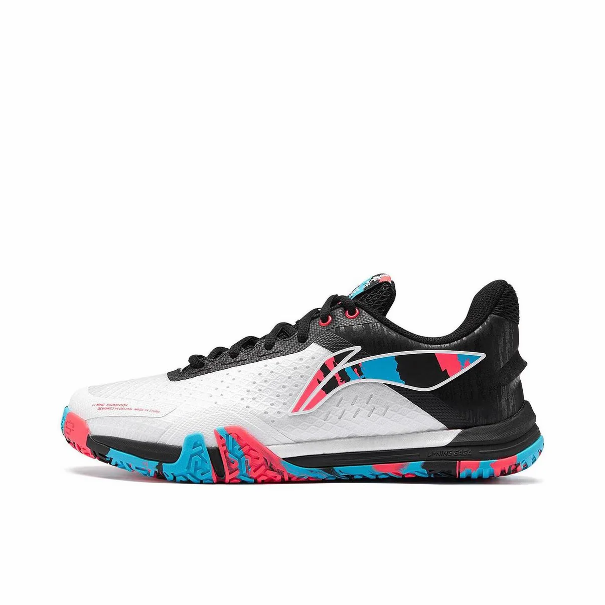Li-Ning Saga SE Badminton Shoes - White/Black/Red