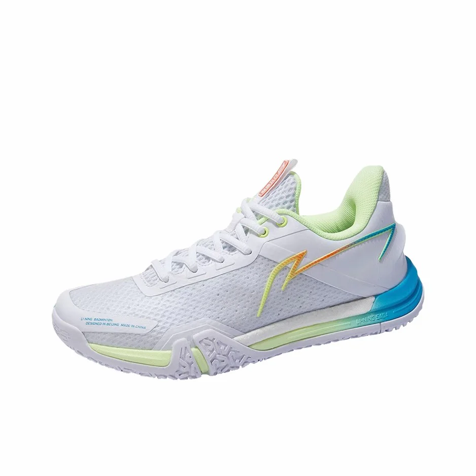 Li-Ning Saga SE Badminton Shoes - White/Blue - Image 2