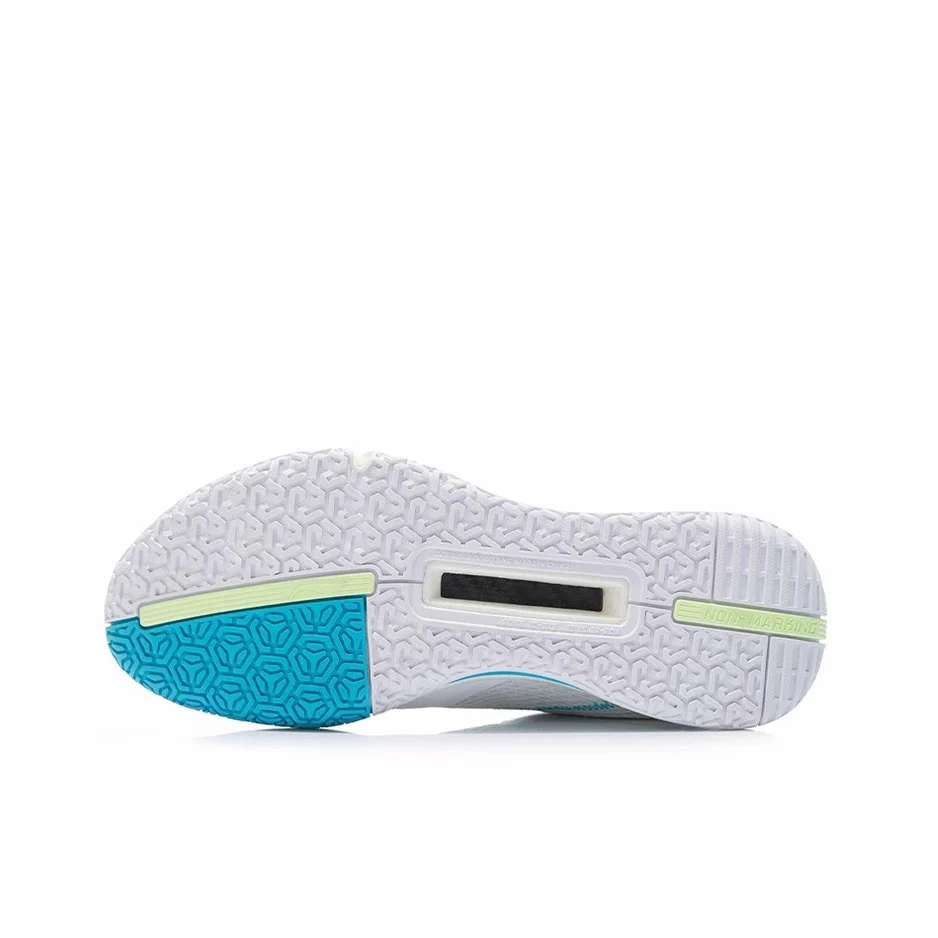Li-Ning Saga SE Badminton Shoes - White/Blue - Image 3