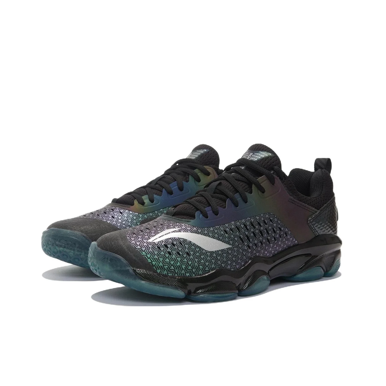 Li-Ning Sonic Boom 1.0 Badminton Shoes - Black/Blue - Image 2