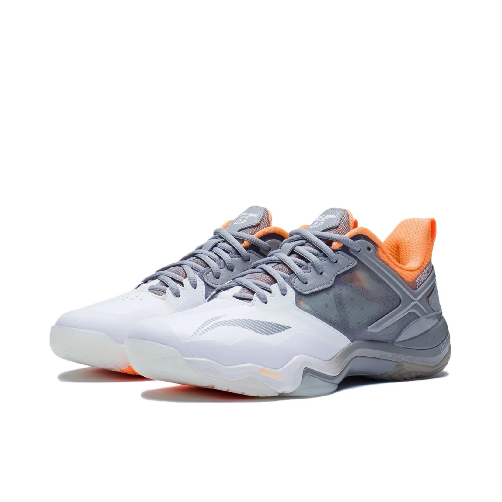 Li-Ning Sonic Boom 1.0 Badminton Shoes - Gray/Orange - Image 2