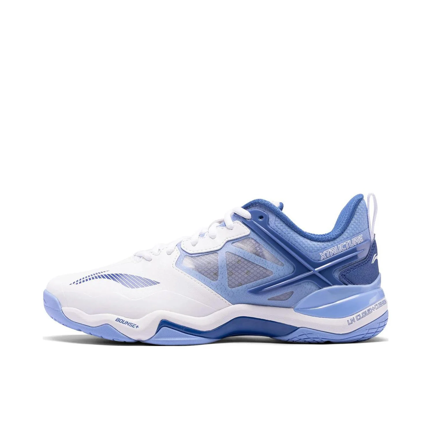 Li-Ning Sonic Boom 1.0 Badminton Shoes - White/Light Blue