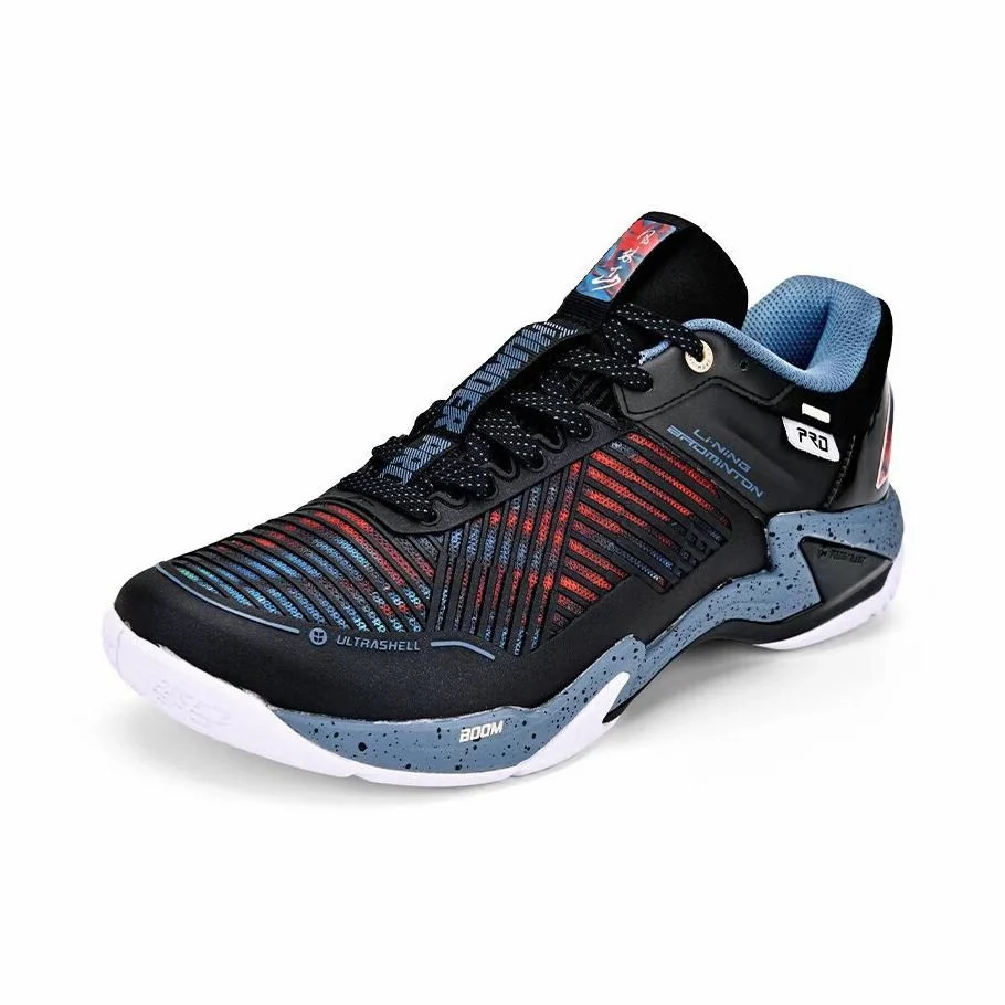 Li-Ning Thunder Pro Badminton Shoes - Black Blue - Image 2
