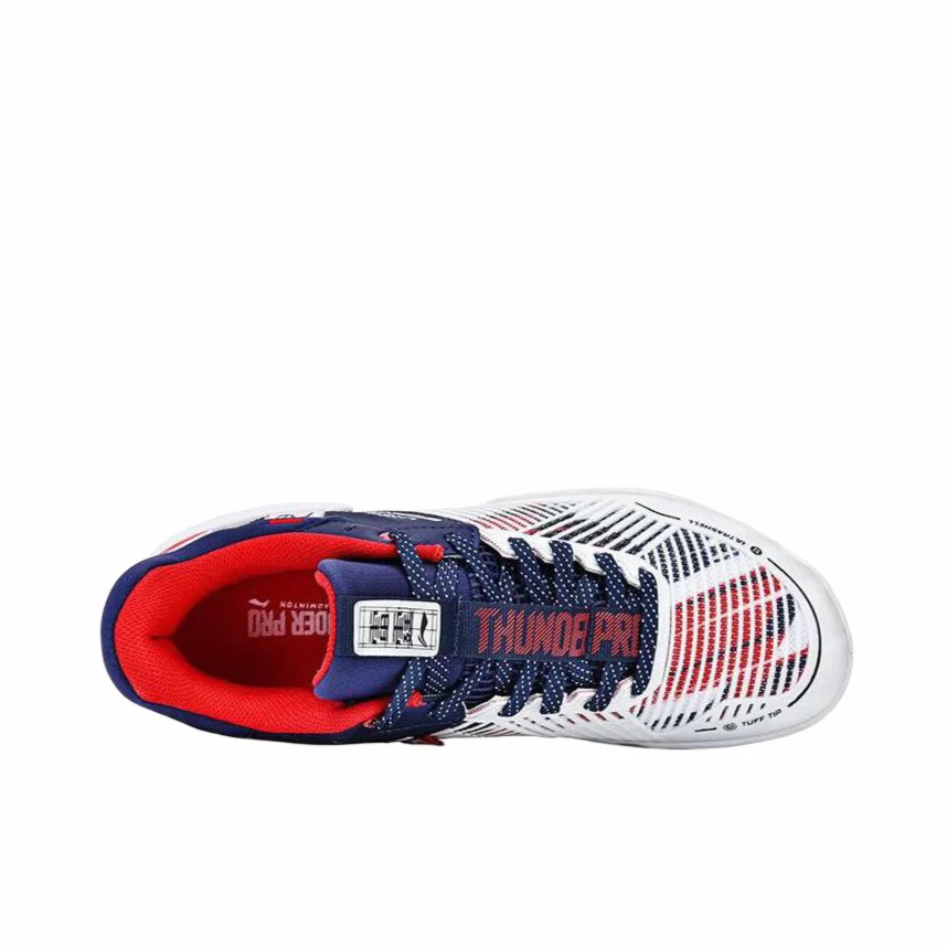 Li-Ning Thunder Pro Badminton Shoes - White/Blue - Image 5