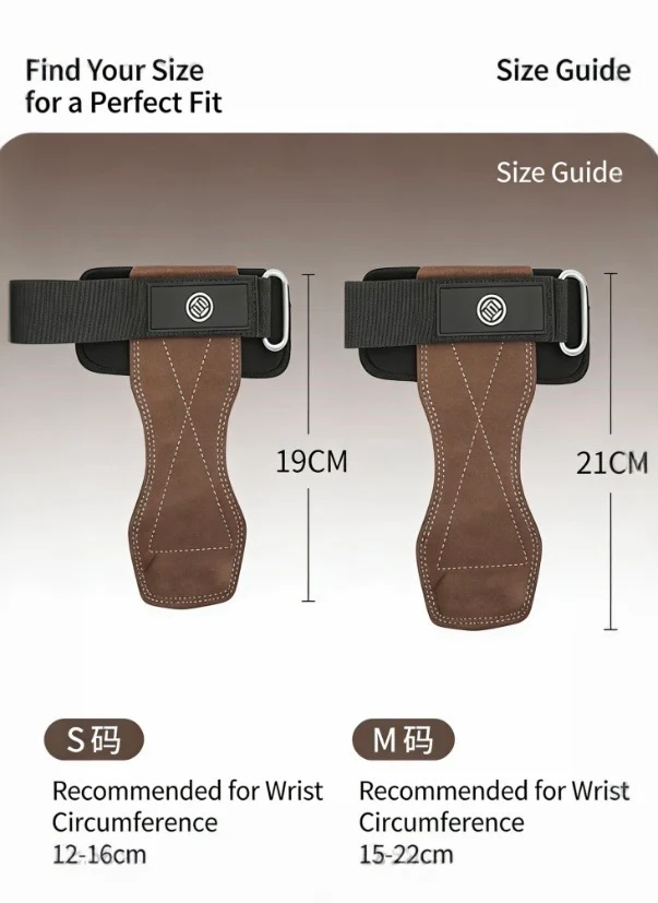 Lu Xiaojun 3.0 Leather Weightlifting Grips Deadlift Assist Straps - Image 2