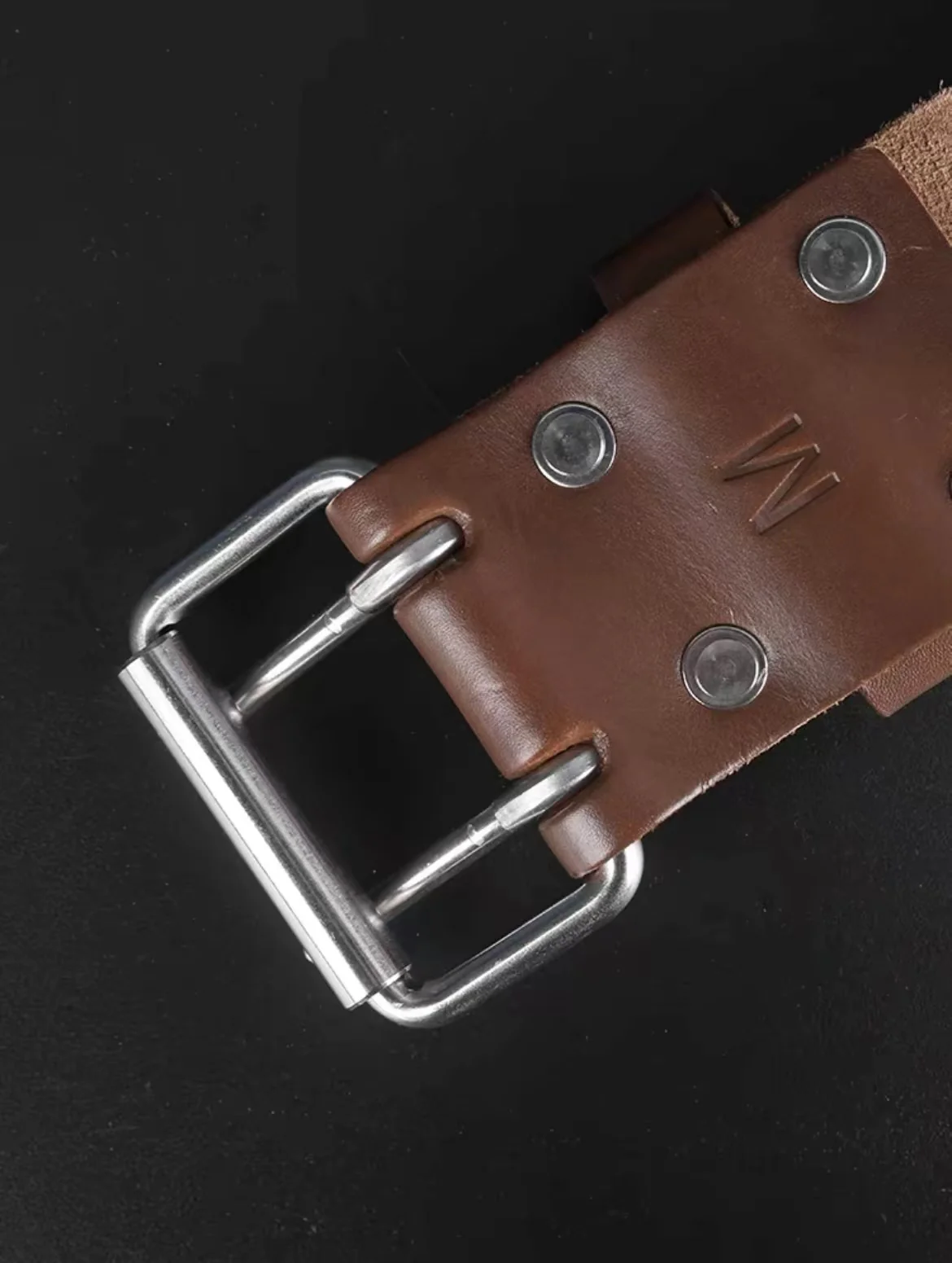 Lu Xiaojun CT510 Top Layer Cowhide Weightlifting Belt Deadlift Squat Belt - Image 3