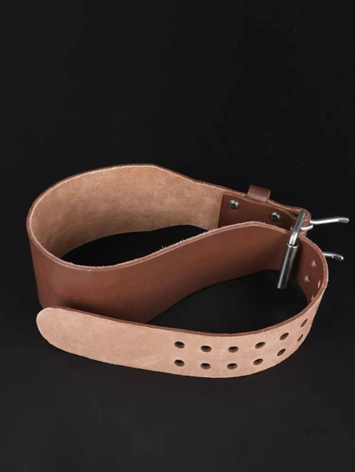 Lu Xiaojun CT510 Top Layer Cowhide Weightlifting Belt Deadlift Squat Belt - Image 6