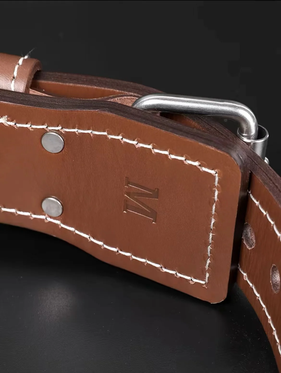 Lu Xiaojun CT810 Top Layer Cowhide Weightlifting Belt Deadlift Squat Belt - Image 4