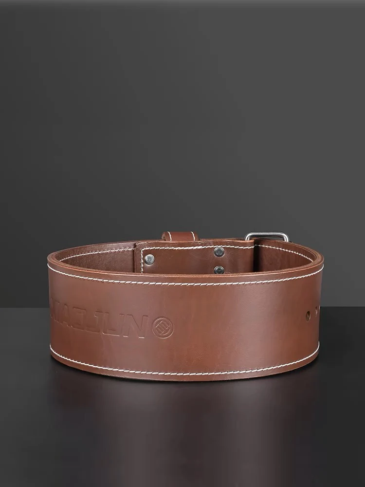 Lu Xiaojun CT910 Top Layer Cowhide Weightlifting Belt Deadlift Squat Belt - Image 4