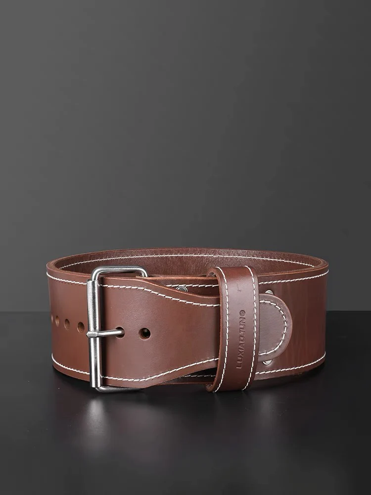 Lu Xiaojun CT910 Top Layer Cowhide Weightlifting Belt Deadlift Squat Belt - Image 6