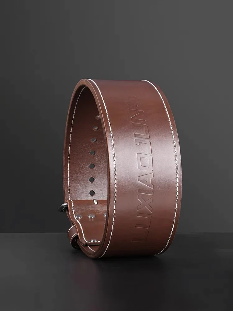 Lu Xiaojun CT910 Top Layer Cowhide Weightlifting Belt Deadlift Squat Belt - Image 7