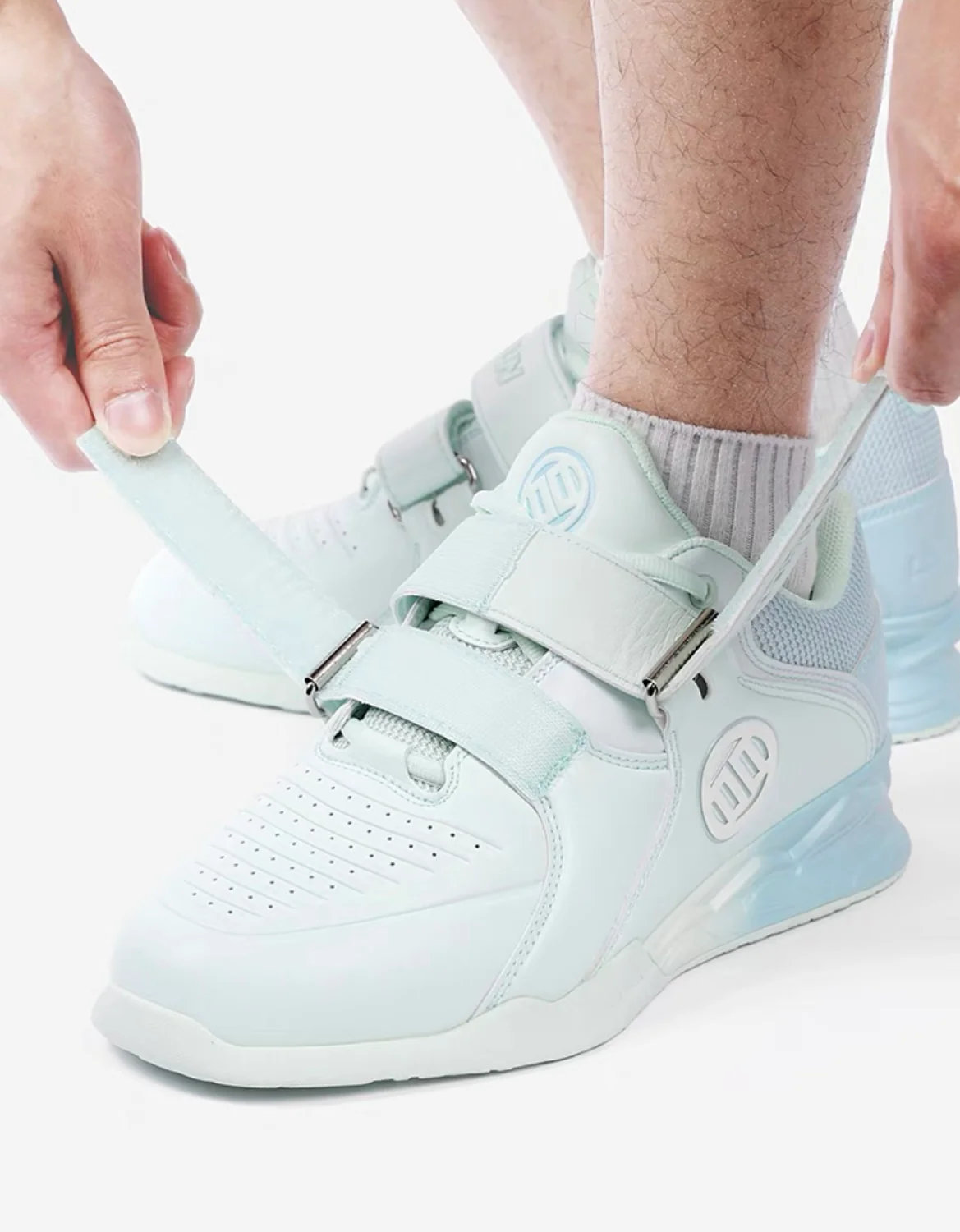 Lu Xiaojun Lifter 1.0 Professional Weightlifting Shoes / Squat Shoes - Mint Green - Image 4