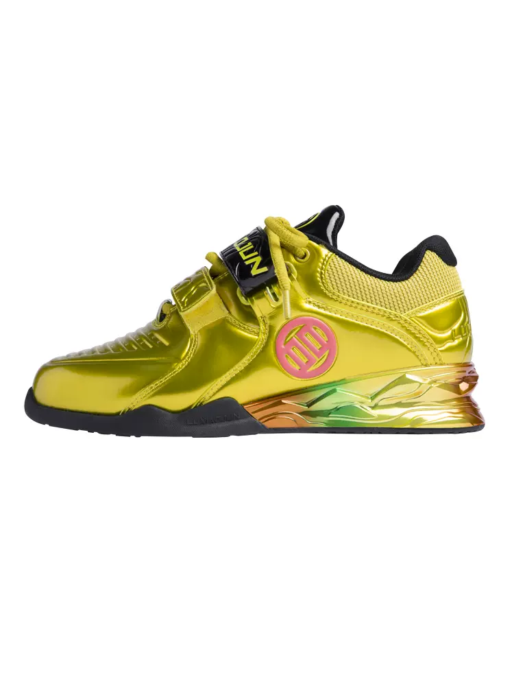 Lu Xiaojun Lifter 1.0 Professional Weightlifting Shoes / Squat Shoes - Gold - Image 2