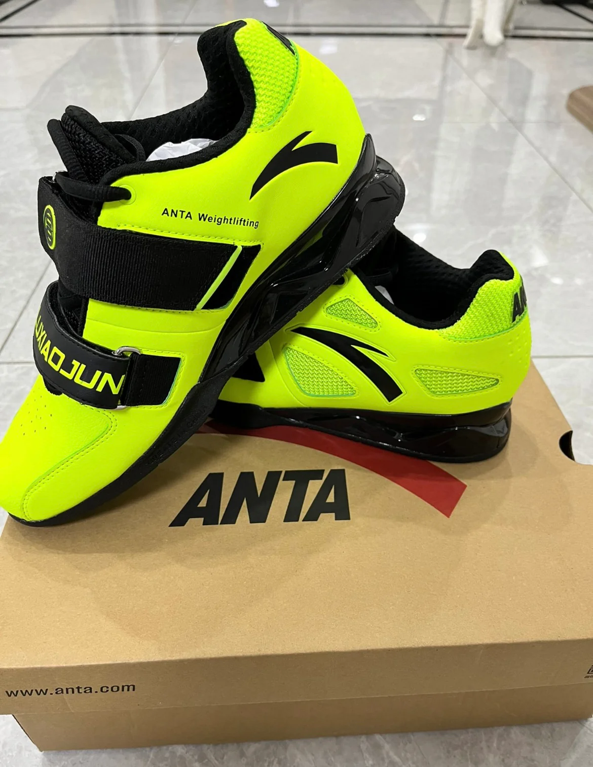 Lu Xiaojun x Anta 1 National Team Competition Training Weightlifting Shoes / Squat Shoes - Green - Image 2
