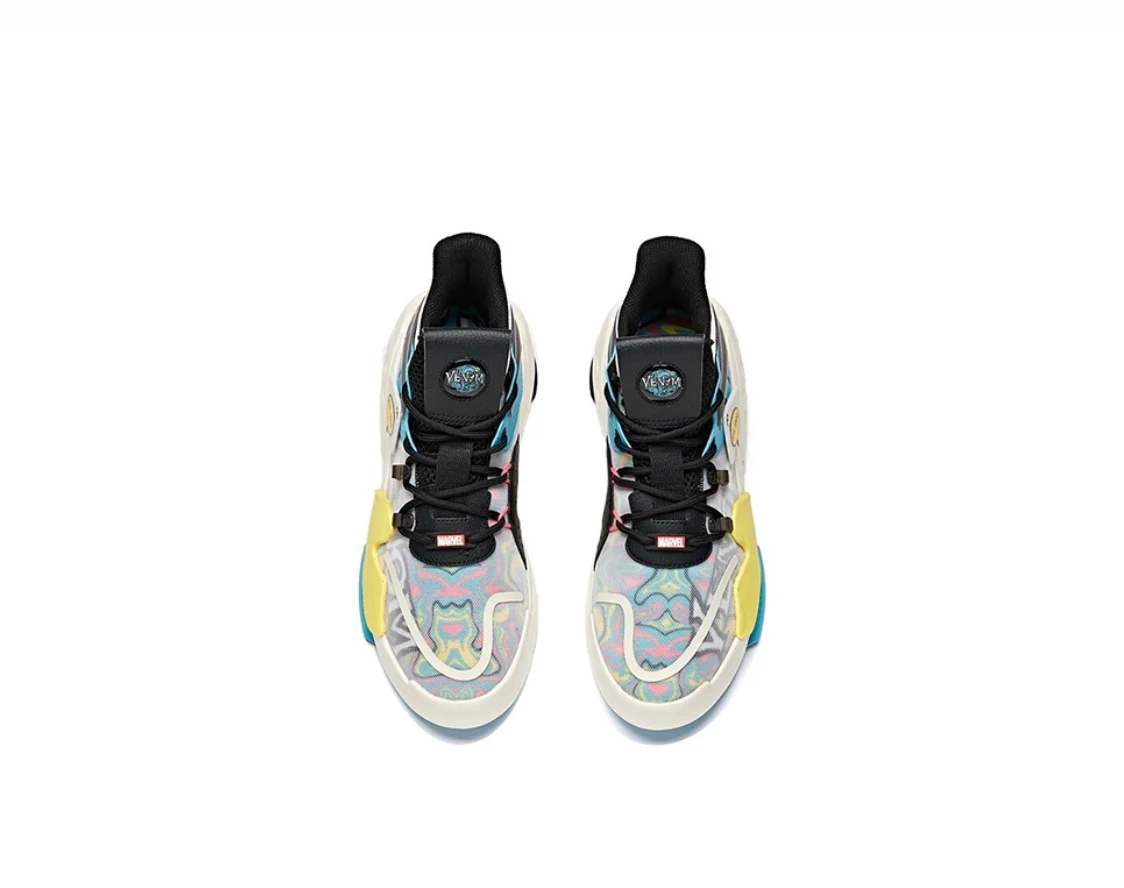 Marvel x Anta Badao Mid “Venom” White/Black/Yellow - Image 3
