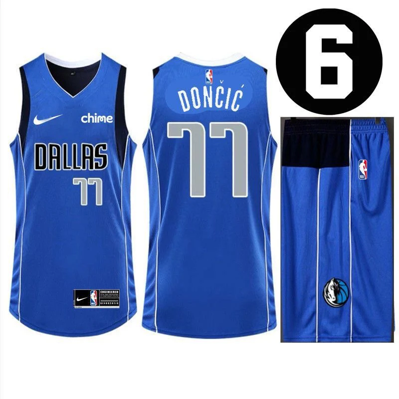 Mavericks No. 77 Doncic Basketball Jersey - Image 2