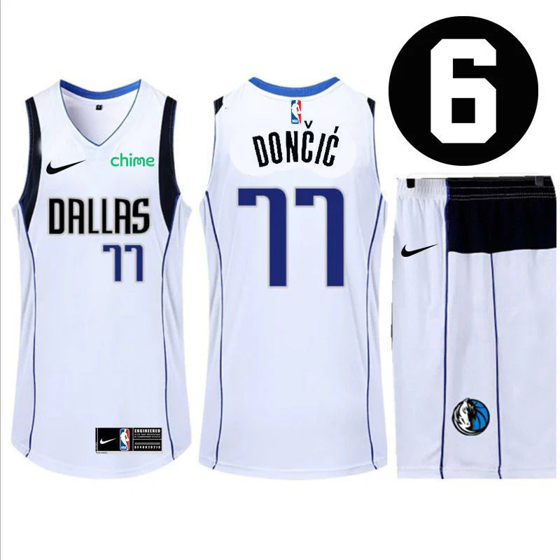 Mavericks No. 77 Doncic Basketball Jersey - Image 3