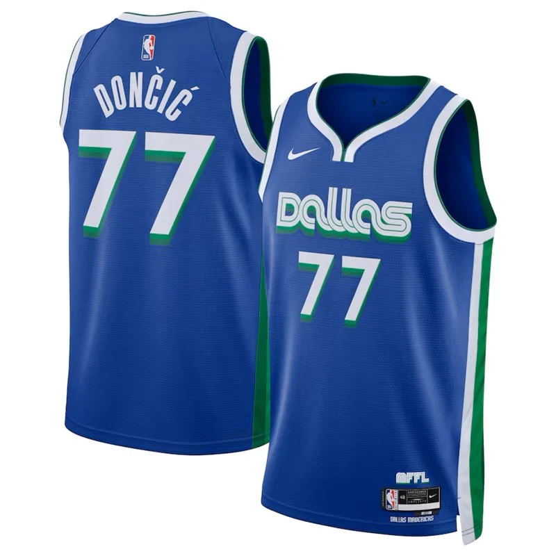 Mavericks No. 77 Doncic Basketball Jersey - Image 6