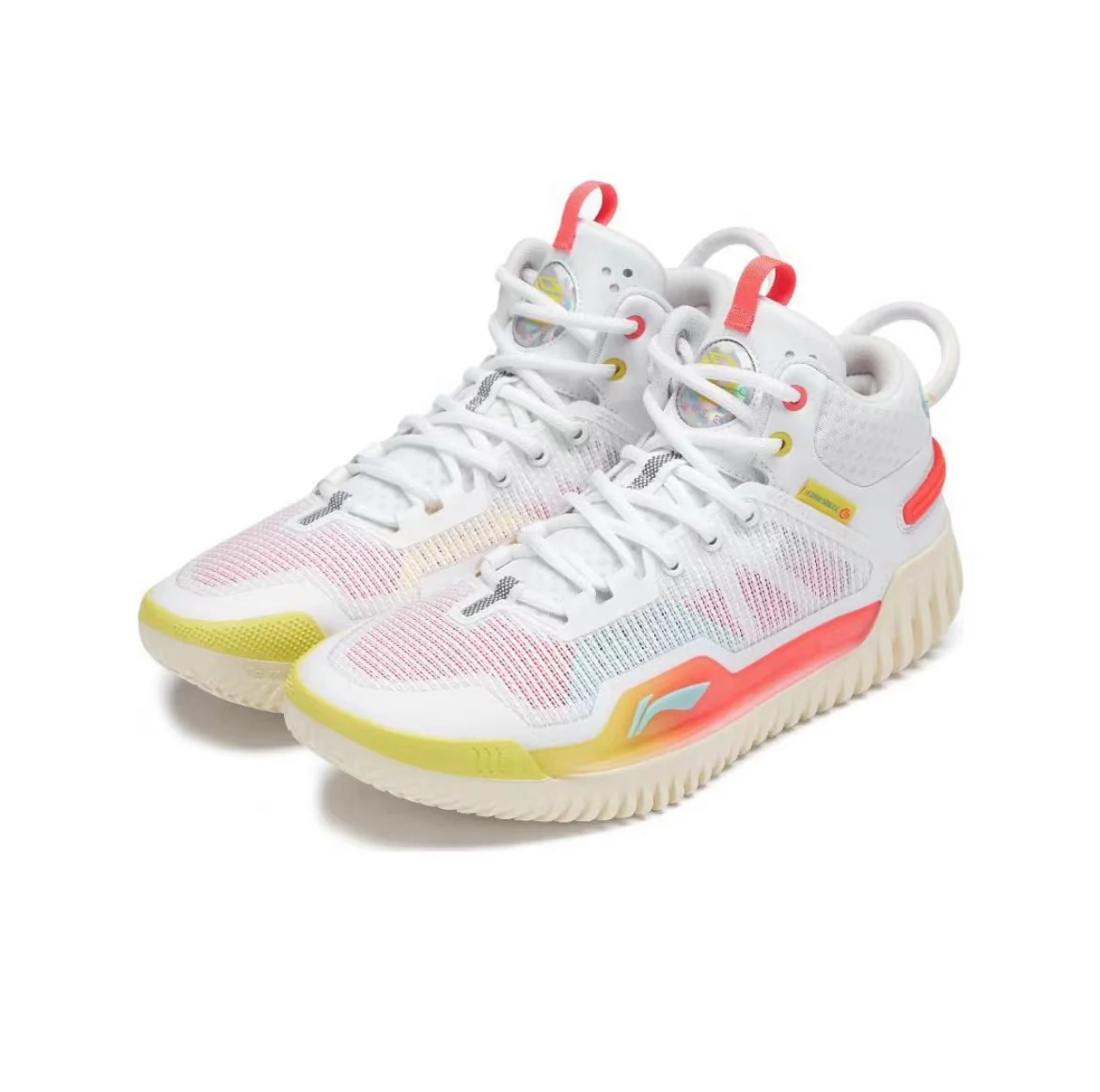 R.J. Hampton x Li-Ning Badfive 3 Ultra - White/Yellow/Red - Image 2