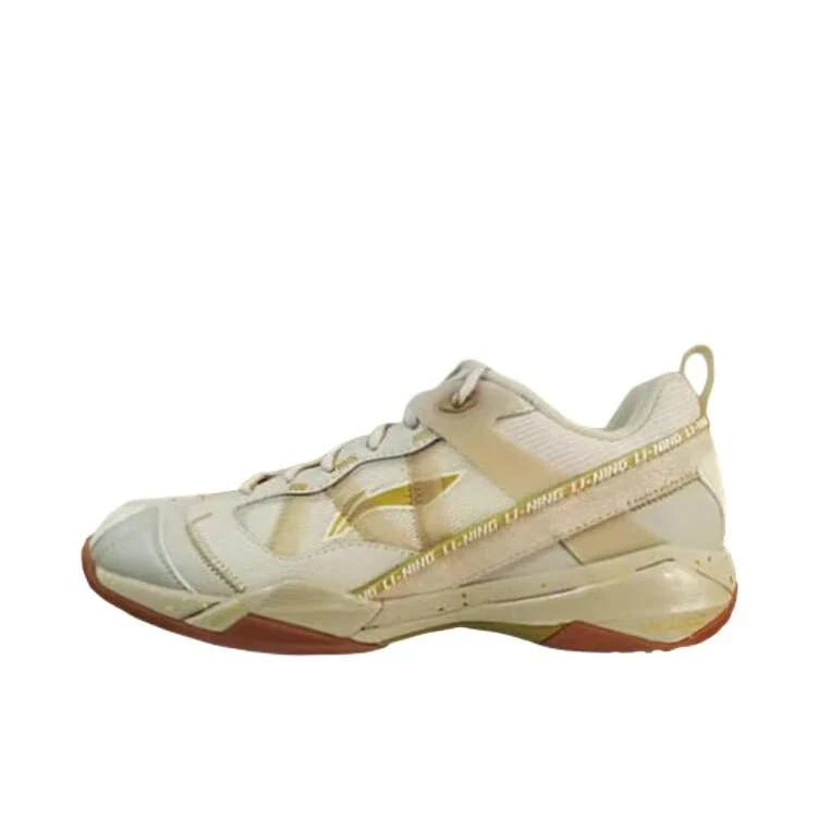 【Shi Yu Qi 】Li-Ning Invincible Ace Badminton Shoes White-golden